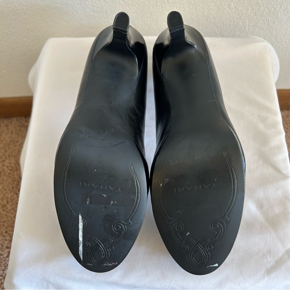 Black Tahari Laura Round Toe Stilletto Size 8 - Picture 8 of 11